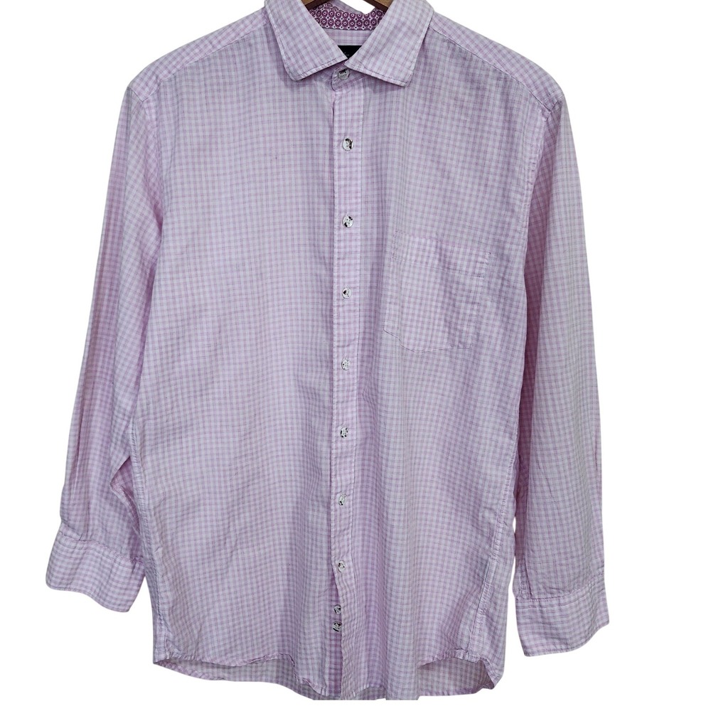 Rodd & Gunn Mens Medium Gunn Check Oxford Sports Fit Shirt Rosewater 100% Cotton